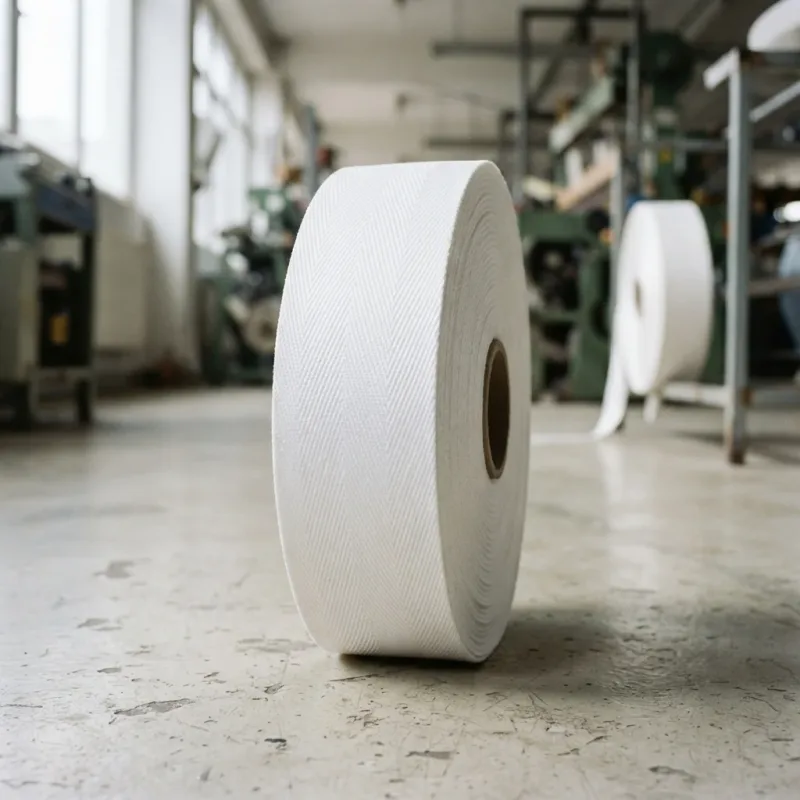 Dây đai trắng mềm polyester 5 cm 1632 kgf
